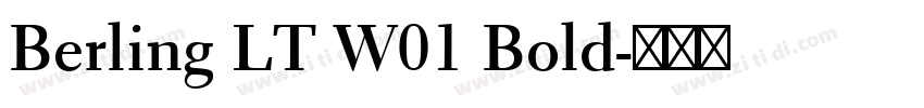 Berling LT W01 Bold字体转换